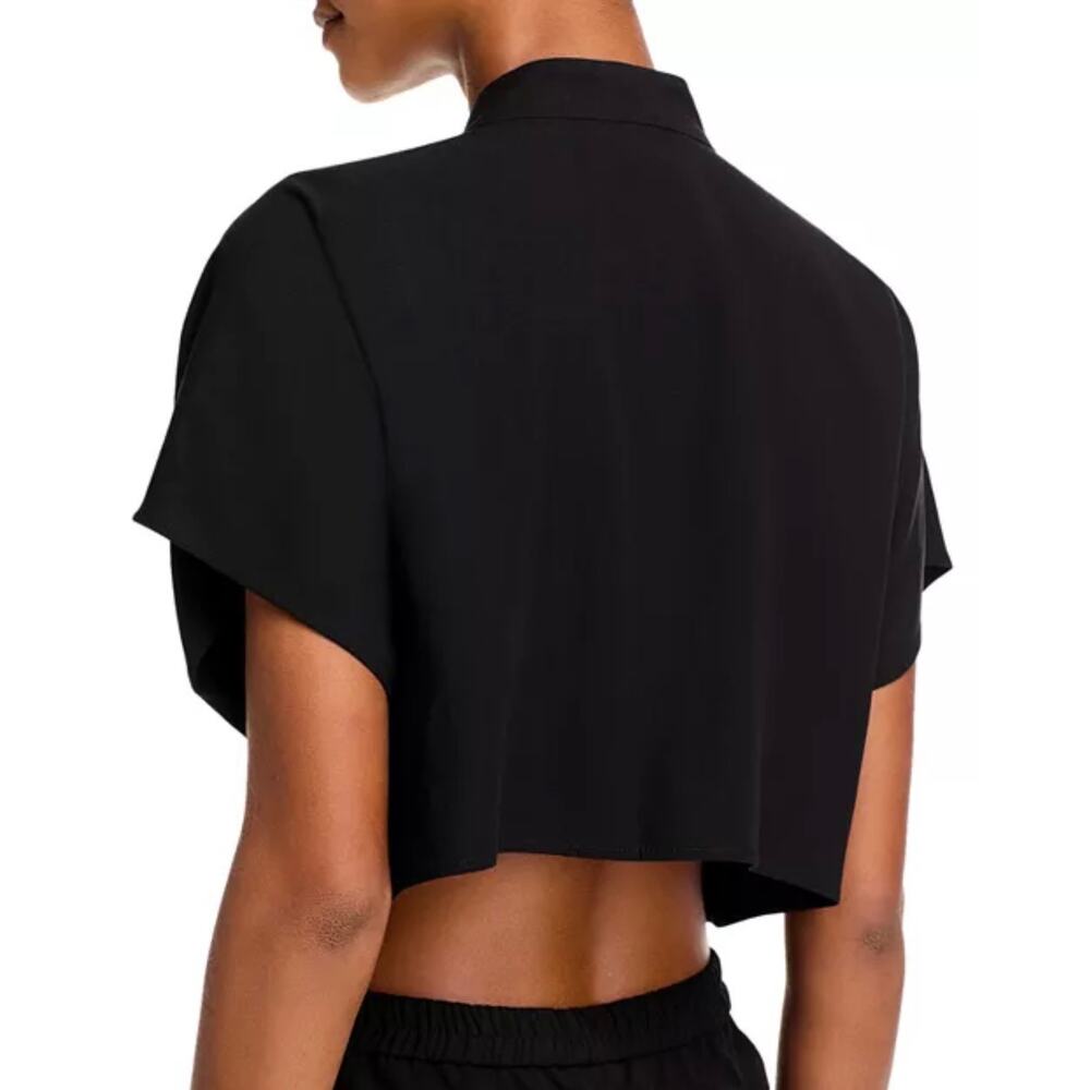 Vanessa Bruno Black Button-Front Midi Dress - Picture 2 of 9